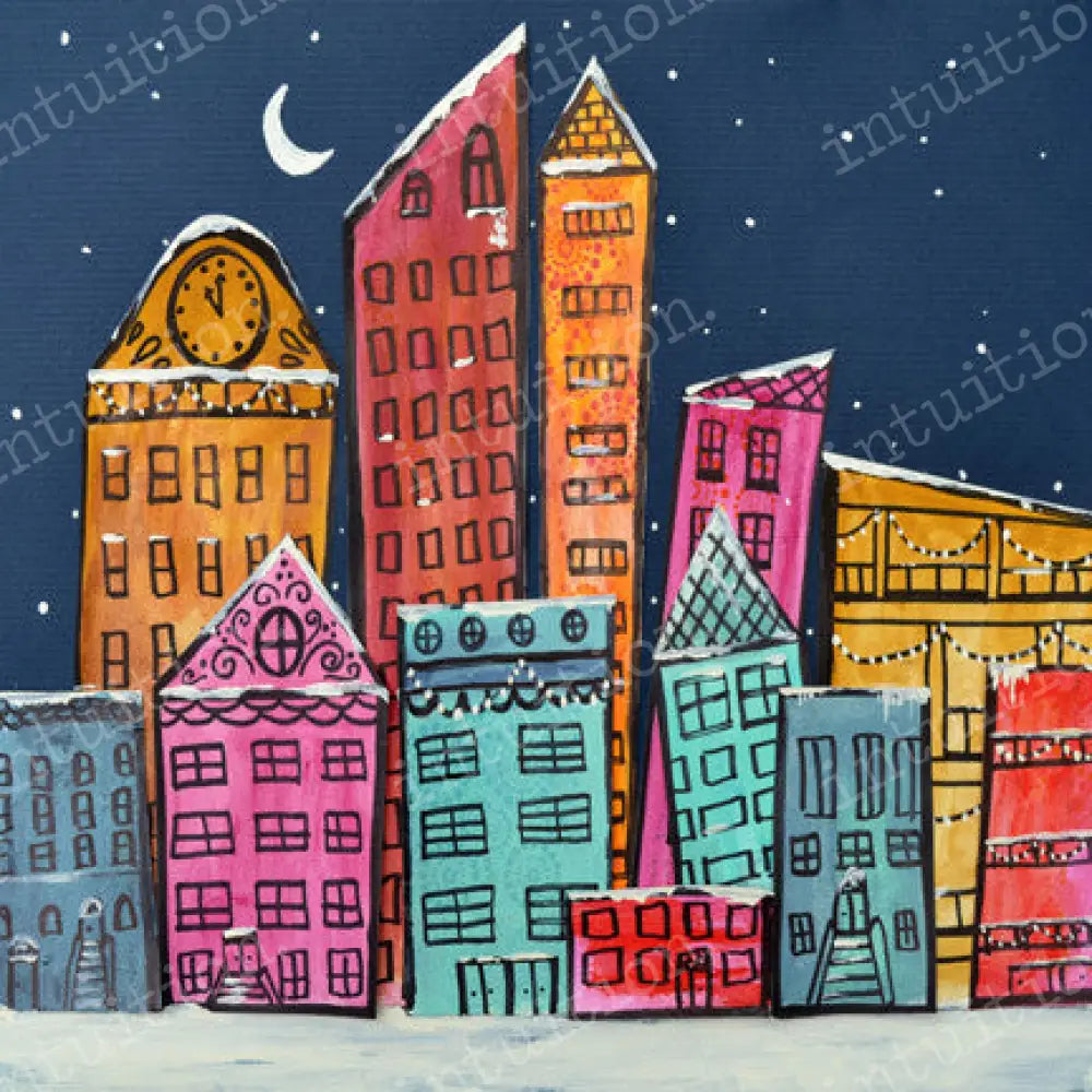 City Sidewalks Canvas / 60X44 Backdrop