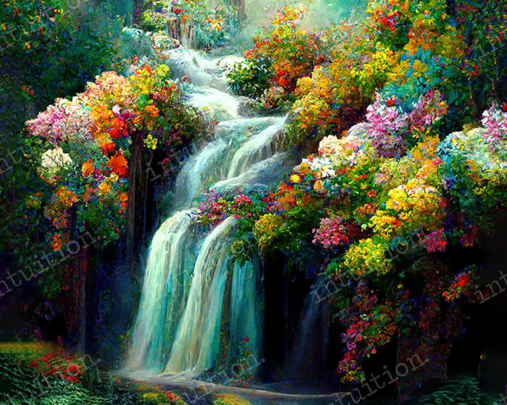 Mystical Waterfall Backdrop