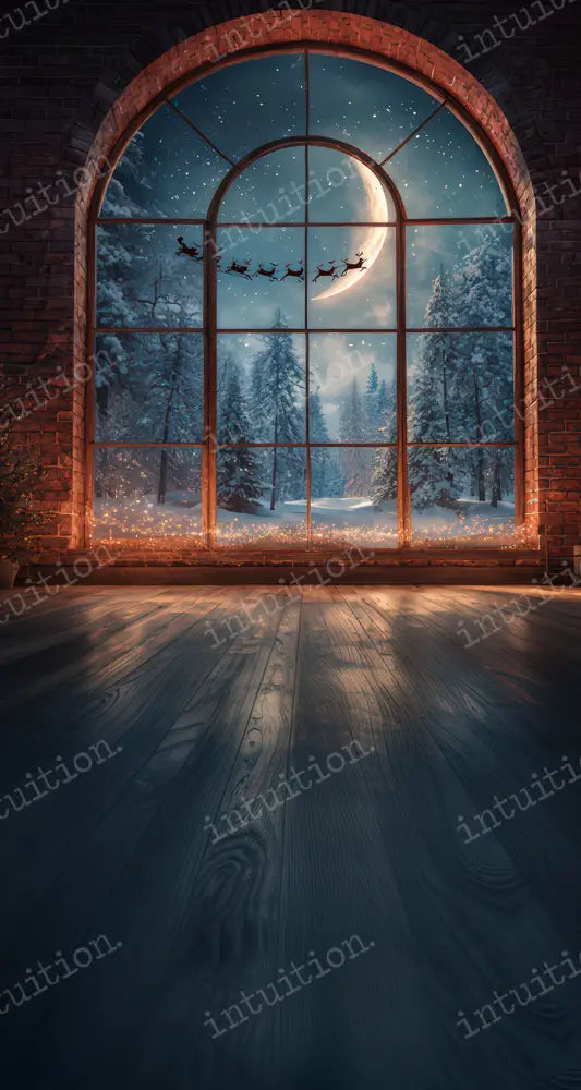 Santas Window Backdrop