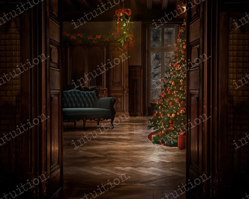 Under The Mistletoe Backdrop