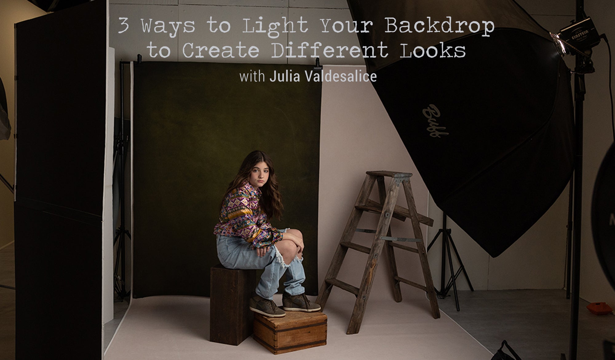 3 Ways to Light Your Backdrop to Create Different Looks with Julia V. Photography