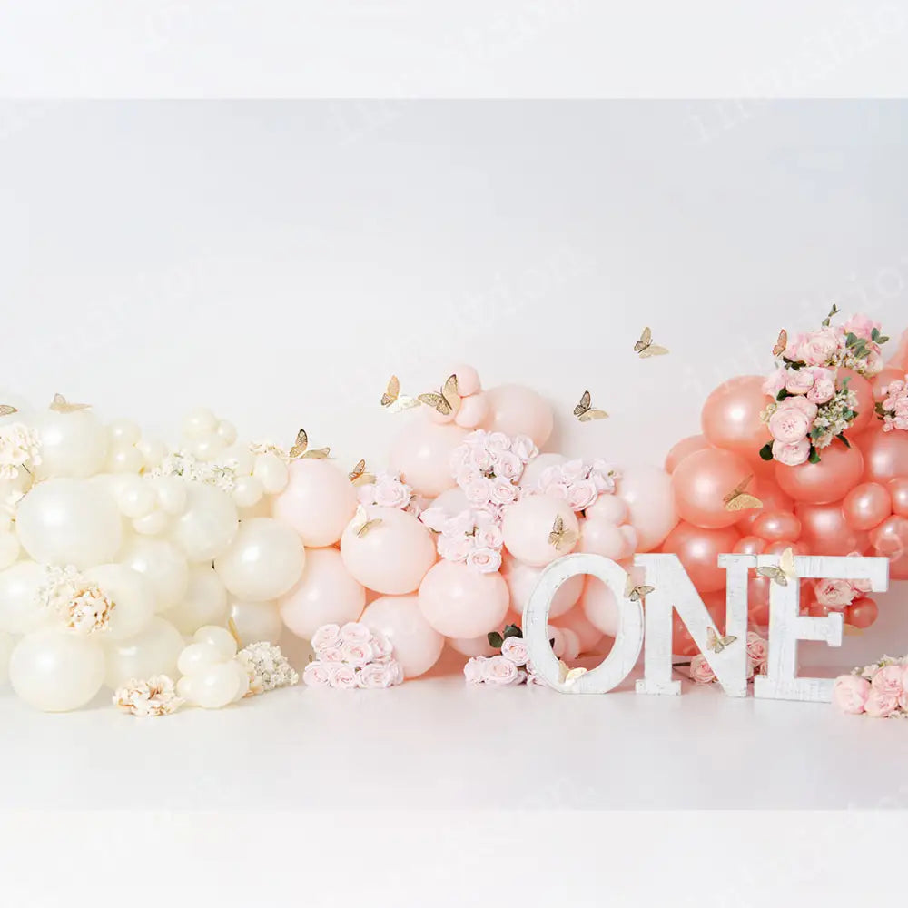 Butterfly Balloon Poly / 60X44 Backdrop