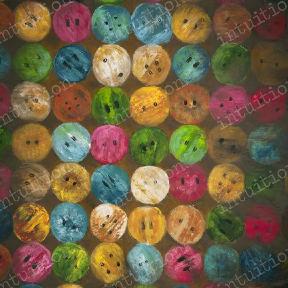 Buttons Canvas / 44X60 Backdrop