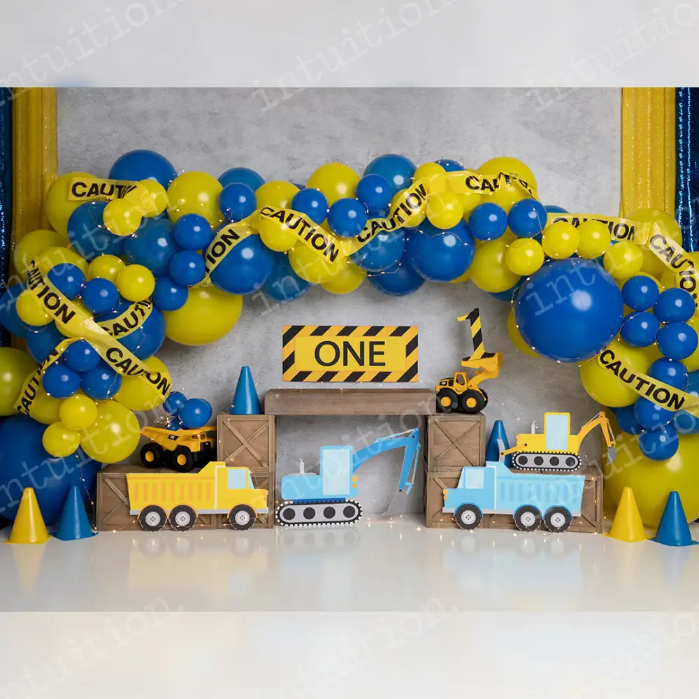 Construction Zone Horizontal / Poly 60X44 Backdrop