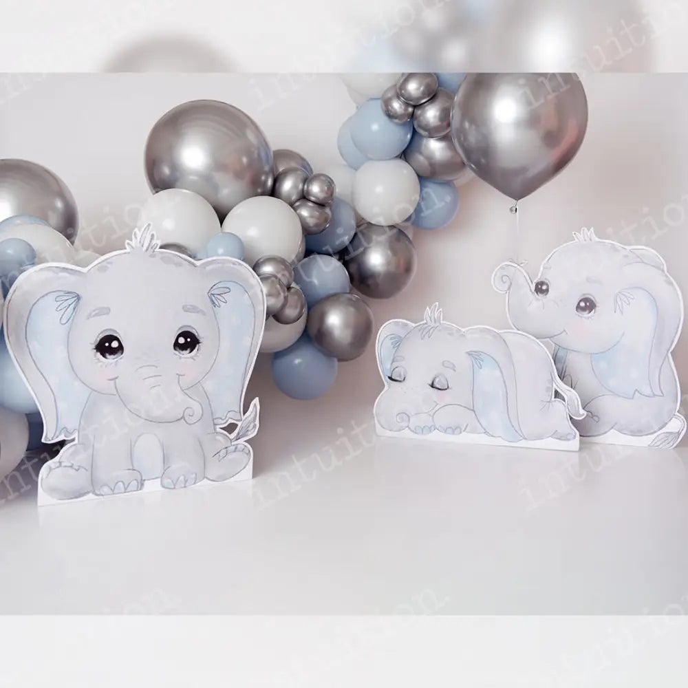 Elephant Party Poly / 60X44 Backdrop