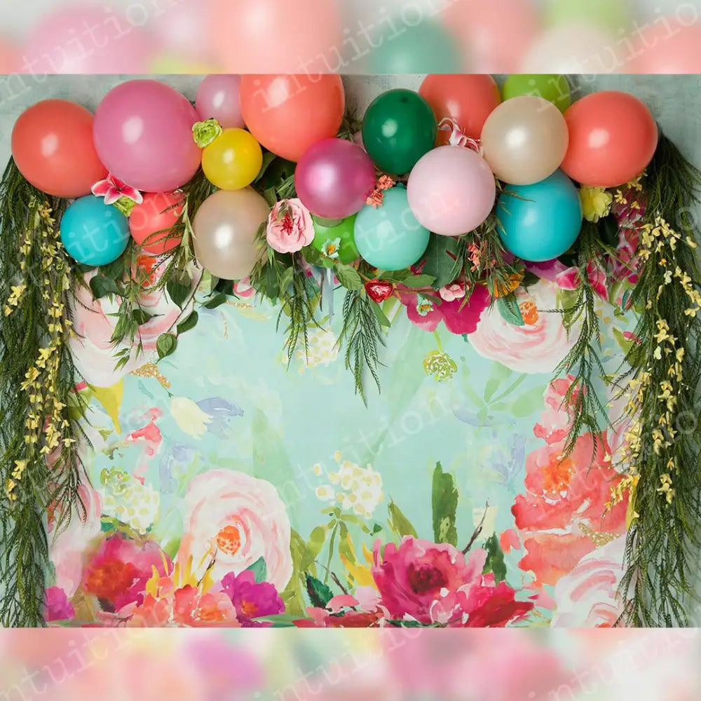Floral Delight Party Poly / 60X44 Backdrop