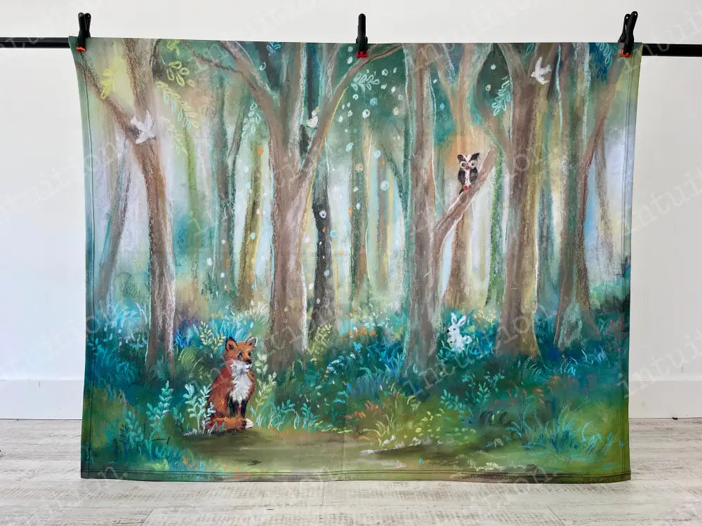 FREE SHIPPING (US ONLY) 5x4 Fabric Woodland Gathering:: overstock sale