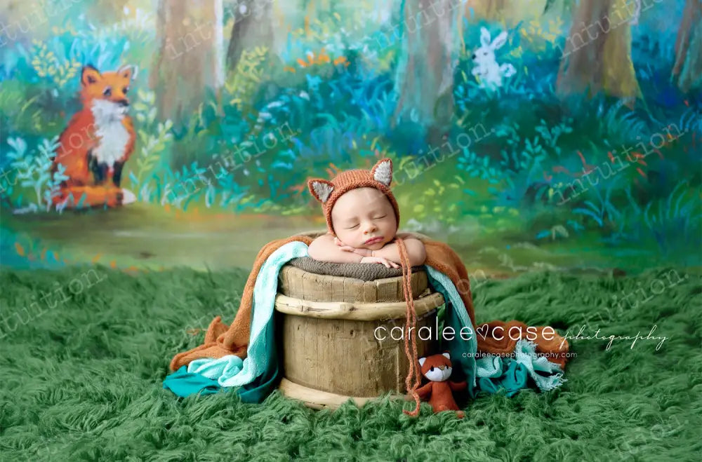 FREE SHIPPING (US ONLY) 5x4 Fabric Woodland Gathering:: overstock sale