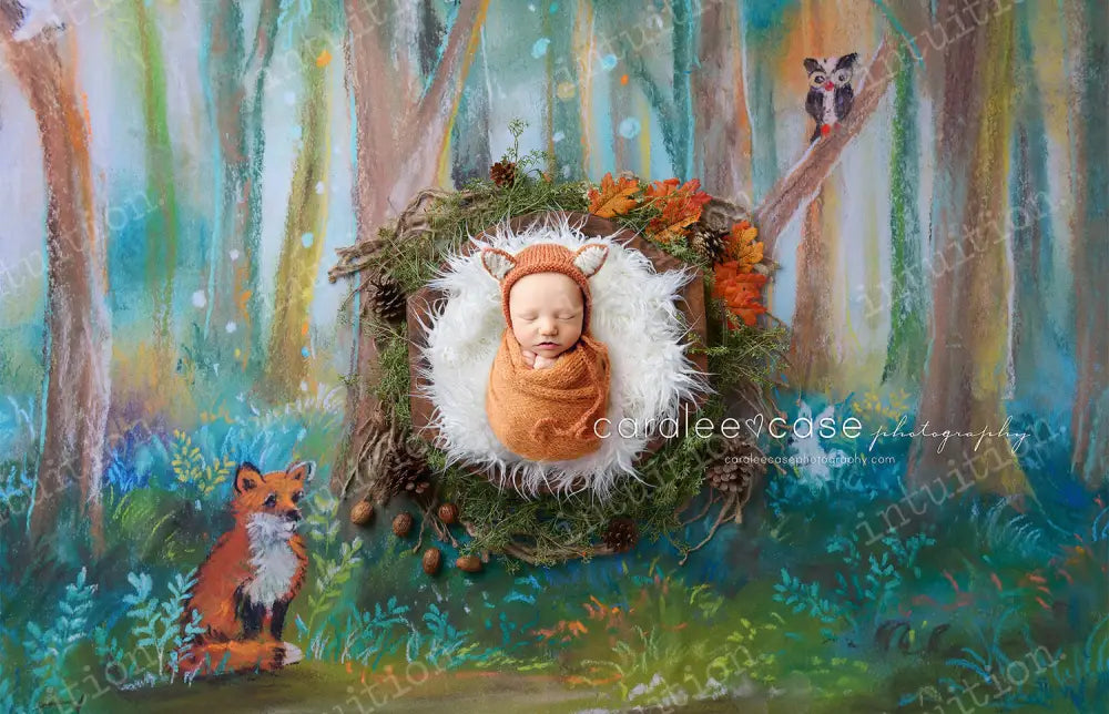 FREE SHIPPING (US ONLY) 5x4 Fabric Woodland Gathering:: overstock sale