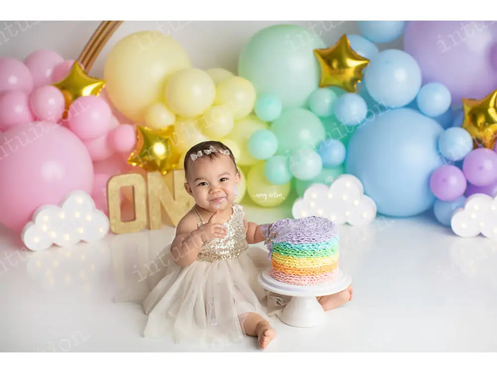 FREE SHIPPING (US ONLY) - 7x5 Fleece:: Happy Rainbow with Glitter One sale