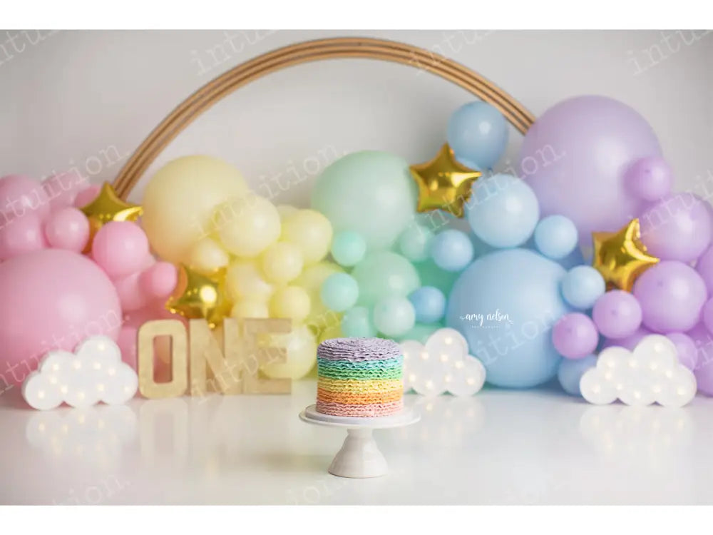 FREE SHIPPING (US ONLY) - 7x5 Fleece:: Happy Rainbow with Glitter One sale