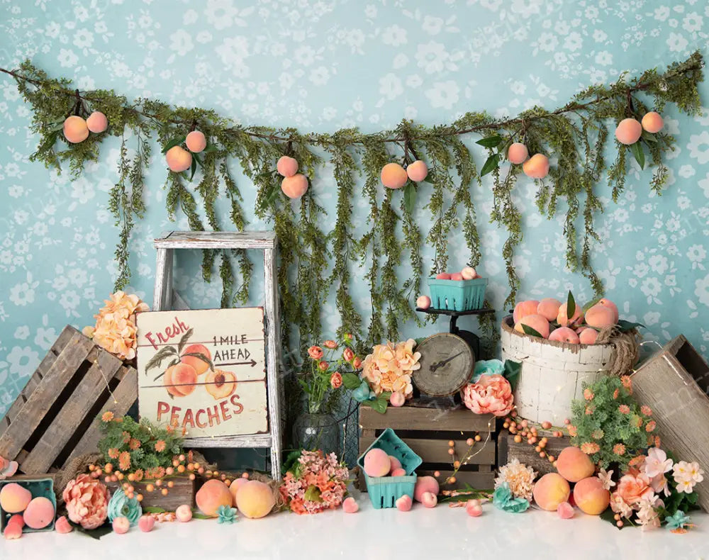 Fresh Peaches Backdrop