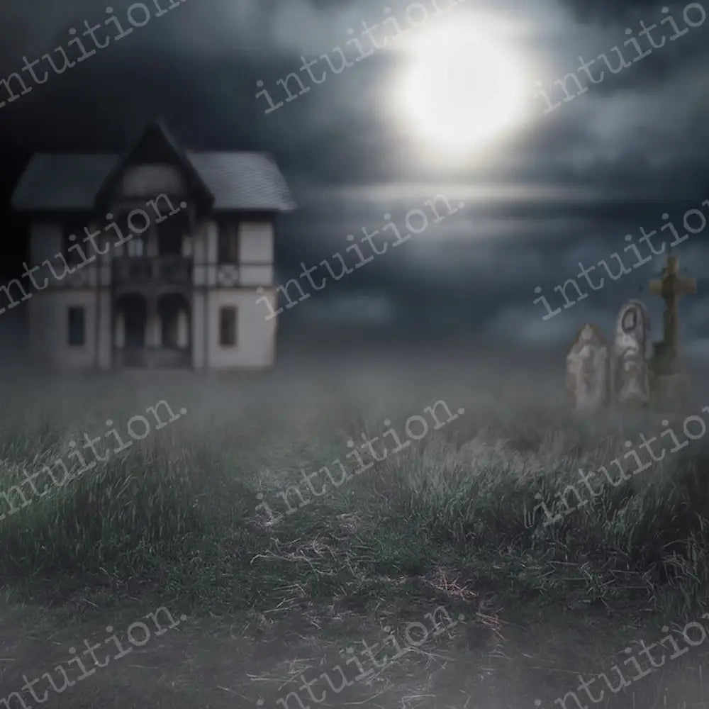 Haunted Hill Horizontal / Poly 60X44 Backdrop