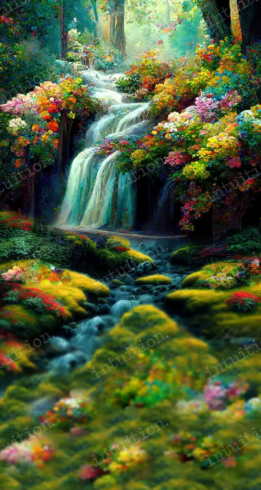 Mystical Waterfall Backdrop