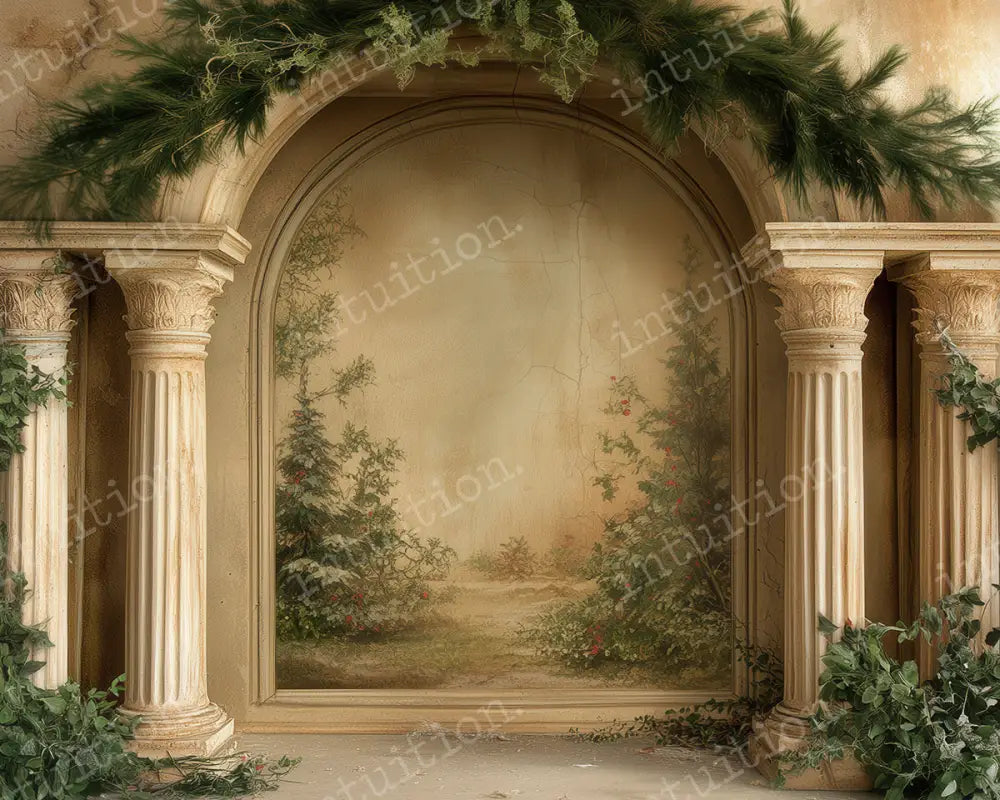 Old World Holiday Backdrop