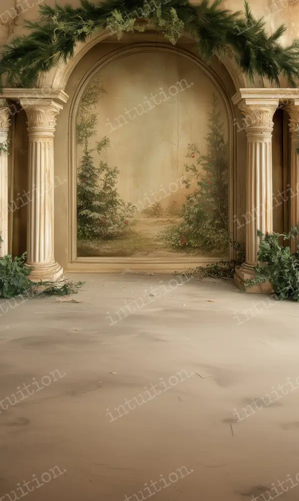 Old World Holiday Backdrop