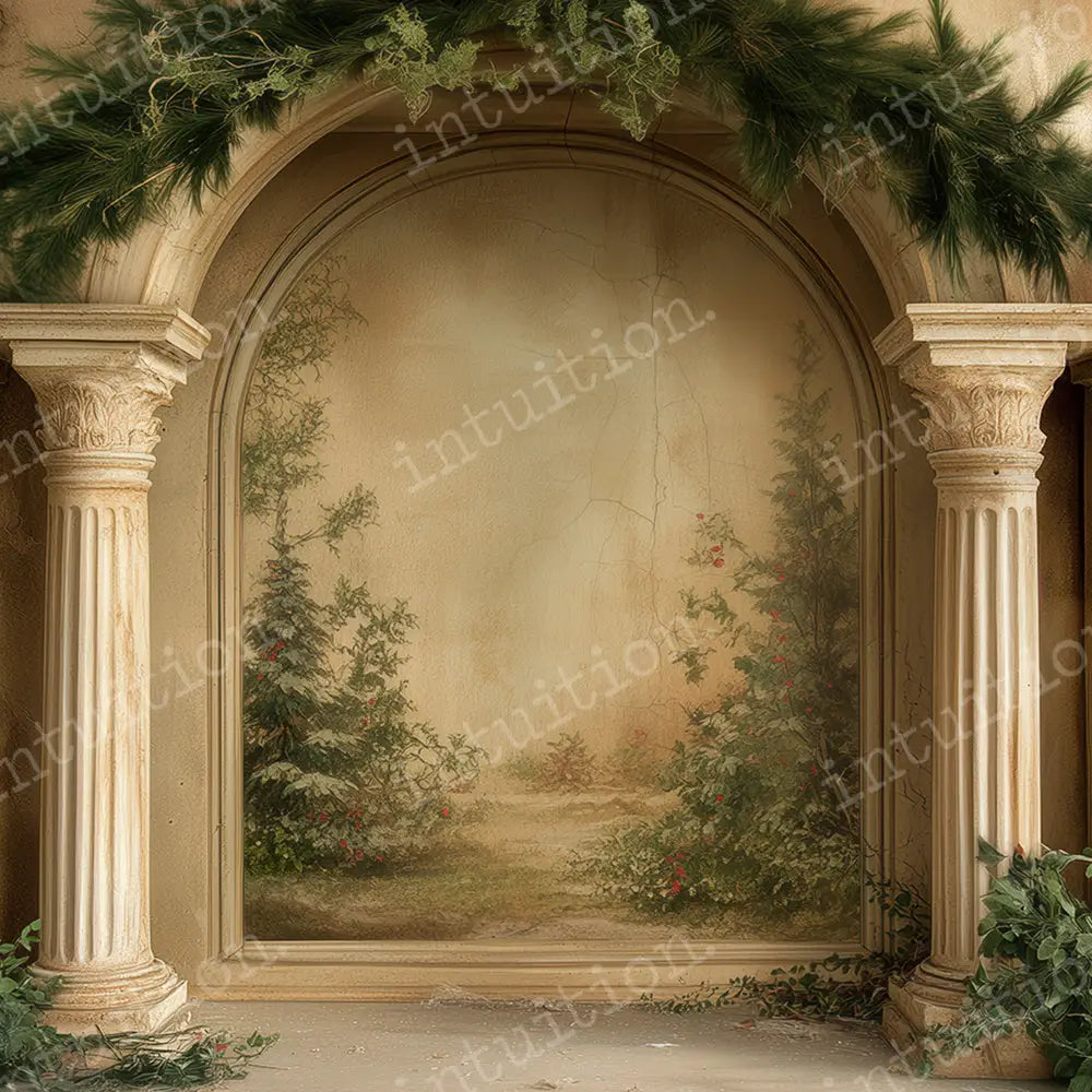 Old World Holiday Horizontal / Poly / 5x4 Backdrop