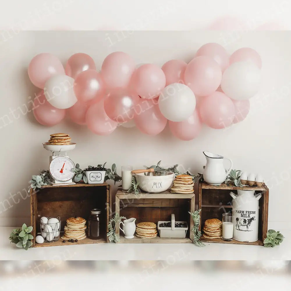 Pancake Party Horizontal / Poly 60X44 Backdrop