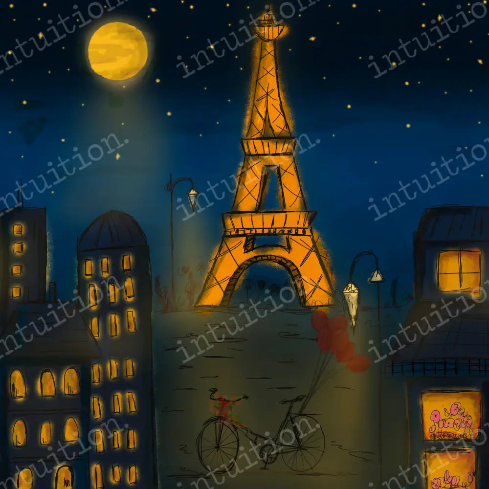 Paris Night Poly / 60X44 Backdrop