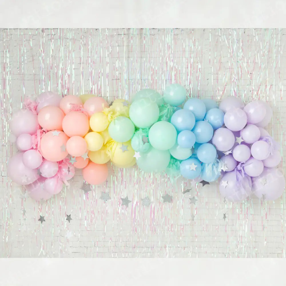 Pastel Rainbow Horizontal / Poly 60X44 Backdrop