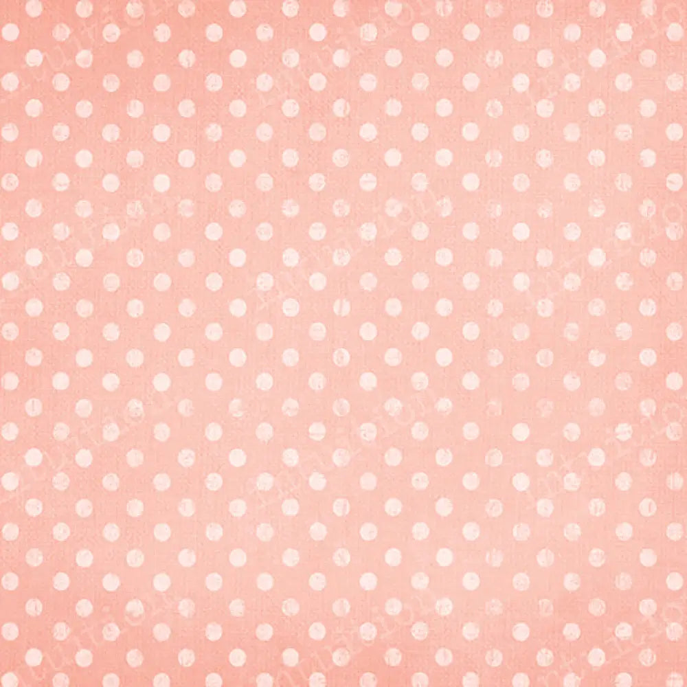 Perfectly Polka Dot - Peach Horizontal / Poly 60X44 Backdrop