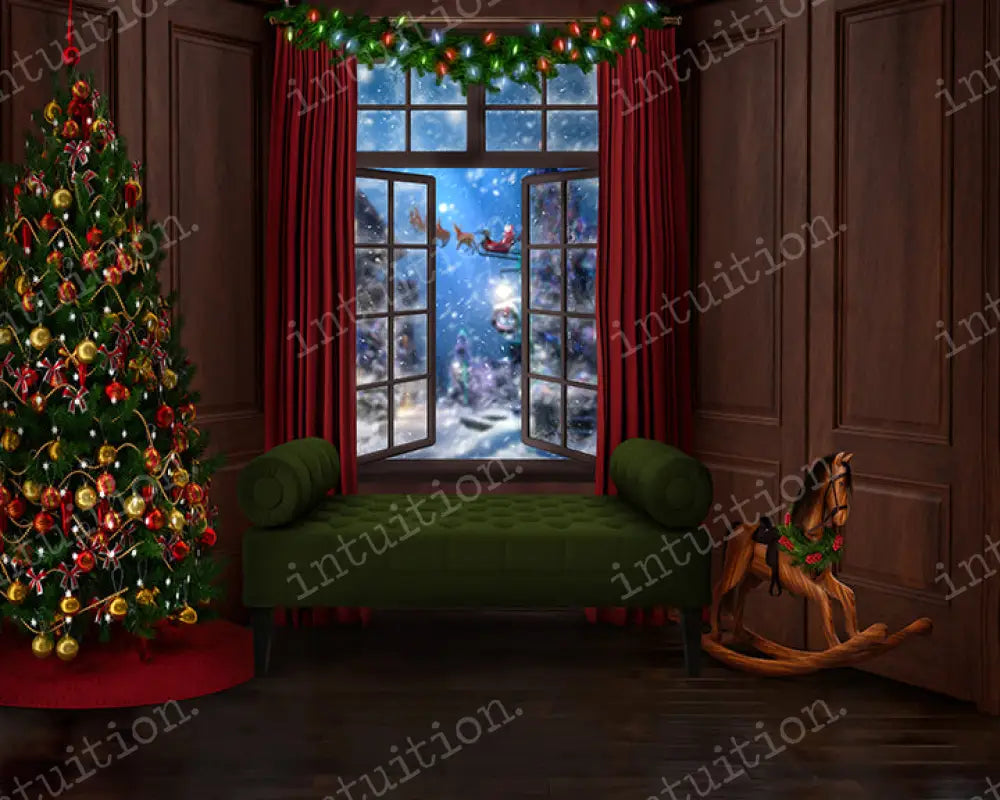 Santas Coming Backdrop