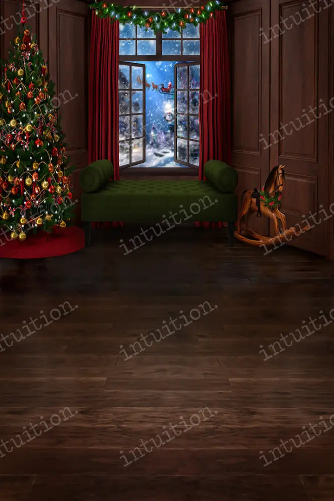 Santas Coming Backdrop