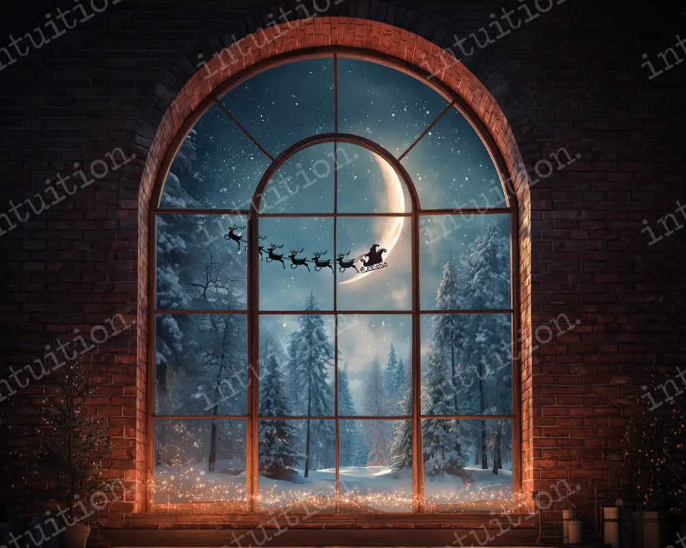 Santas Window Backdrop