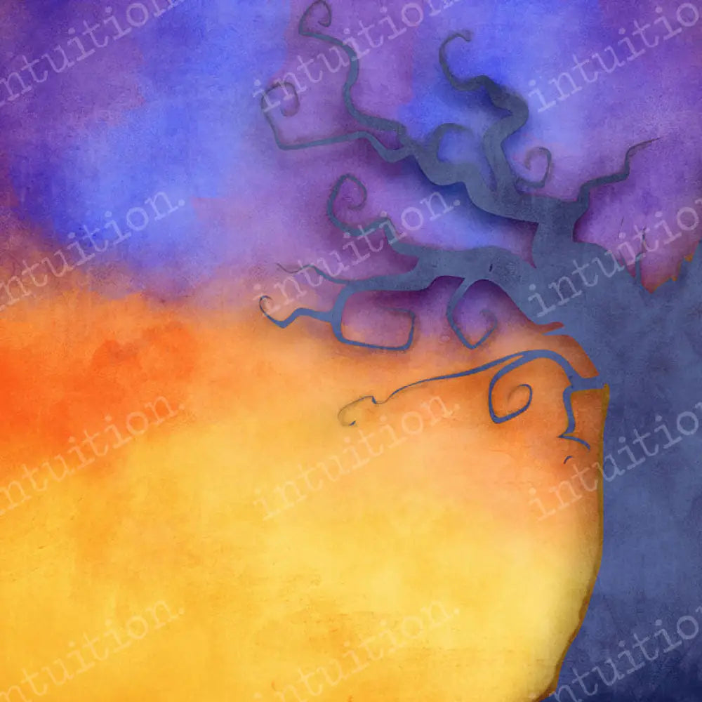 Spooky Tree Poly / 60X44 Backdrop