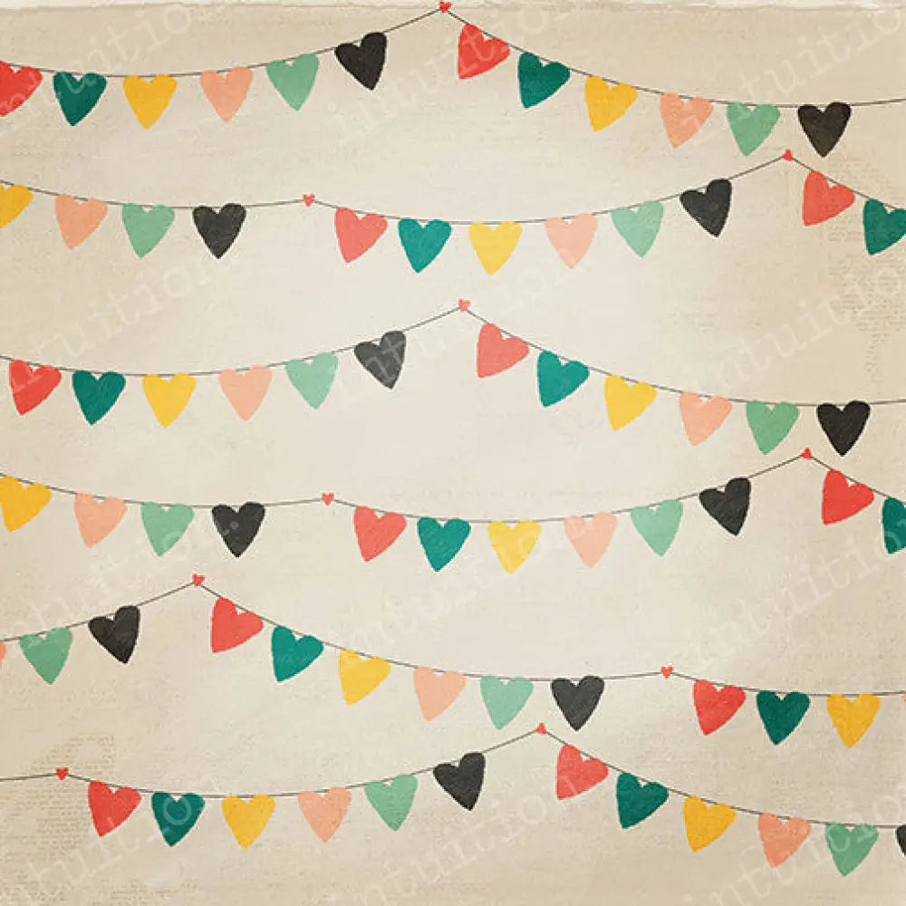 String Of Hearts Poly / 60X44 Backdrop
