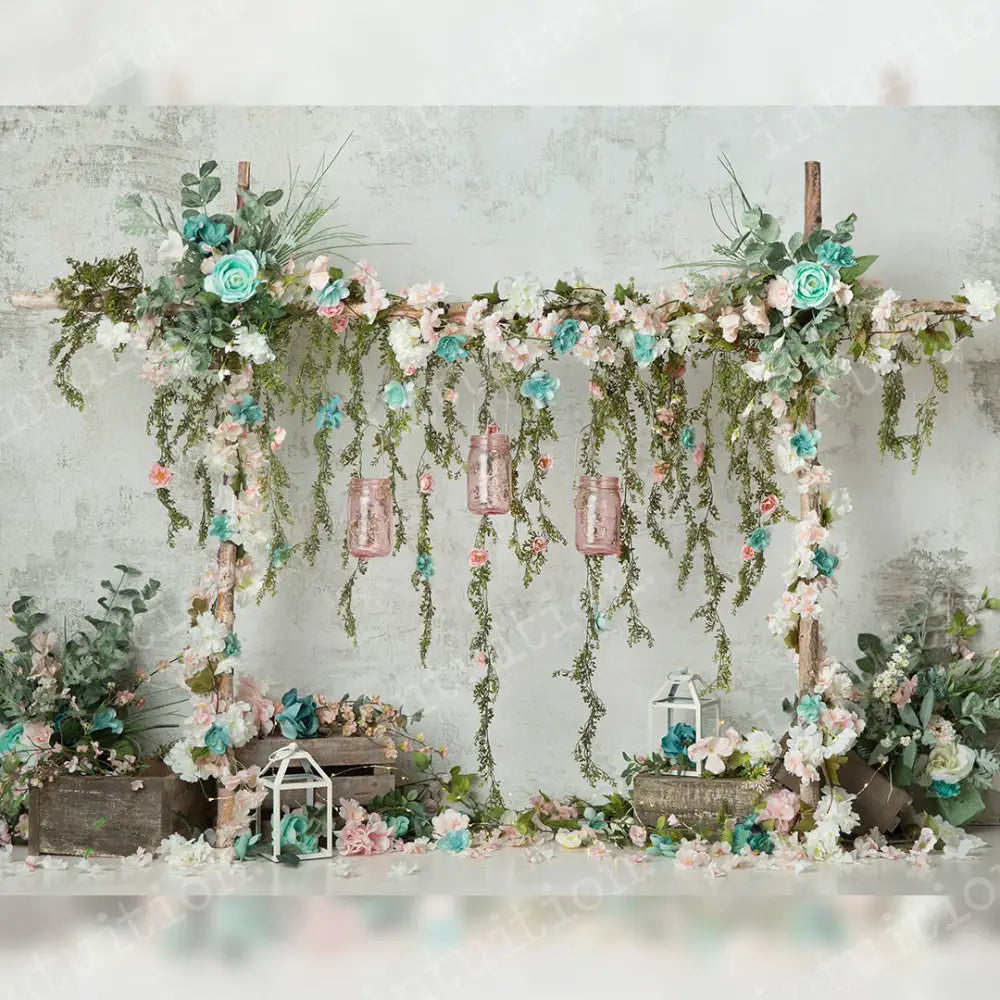 Summer Floral Horizontal / Poly 60X44 Backdrop
