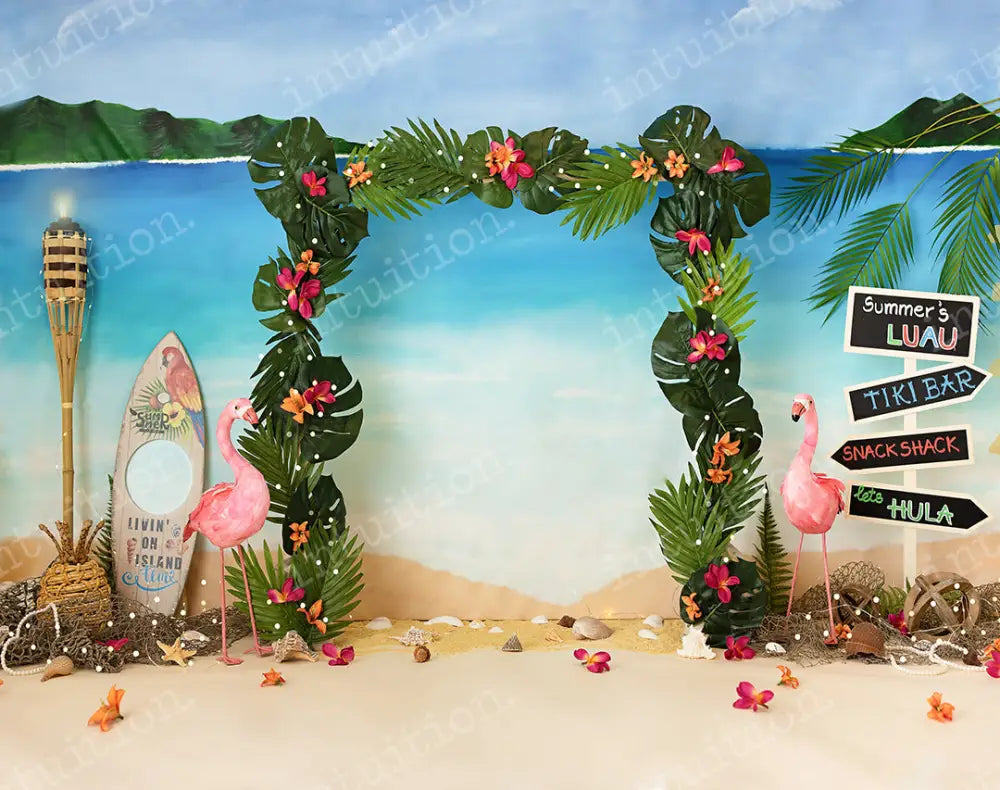 Summer Luau Backdrop