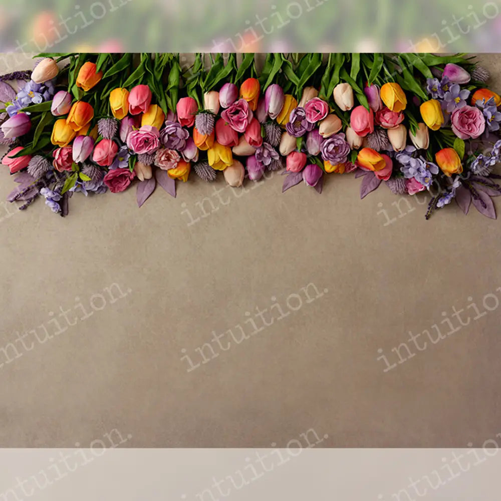 Summer Tulips Horizontal / Poly 60X44 Backdrop