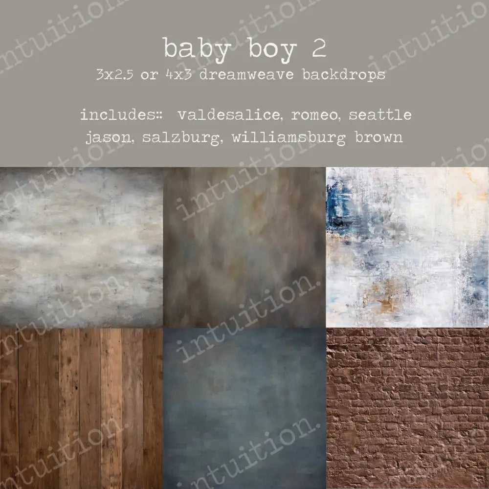 To-Go Pack - Baby Boy 2 3X2.5 Backdrop