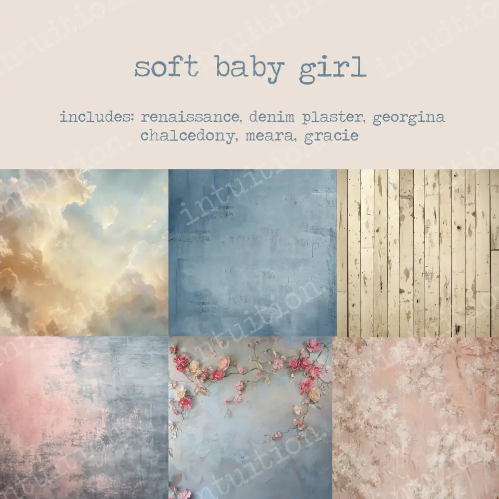 To-Go Pack - Soft Baby Girl 3X2.5 Backdrop