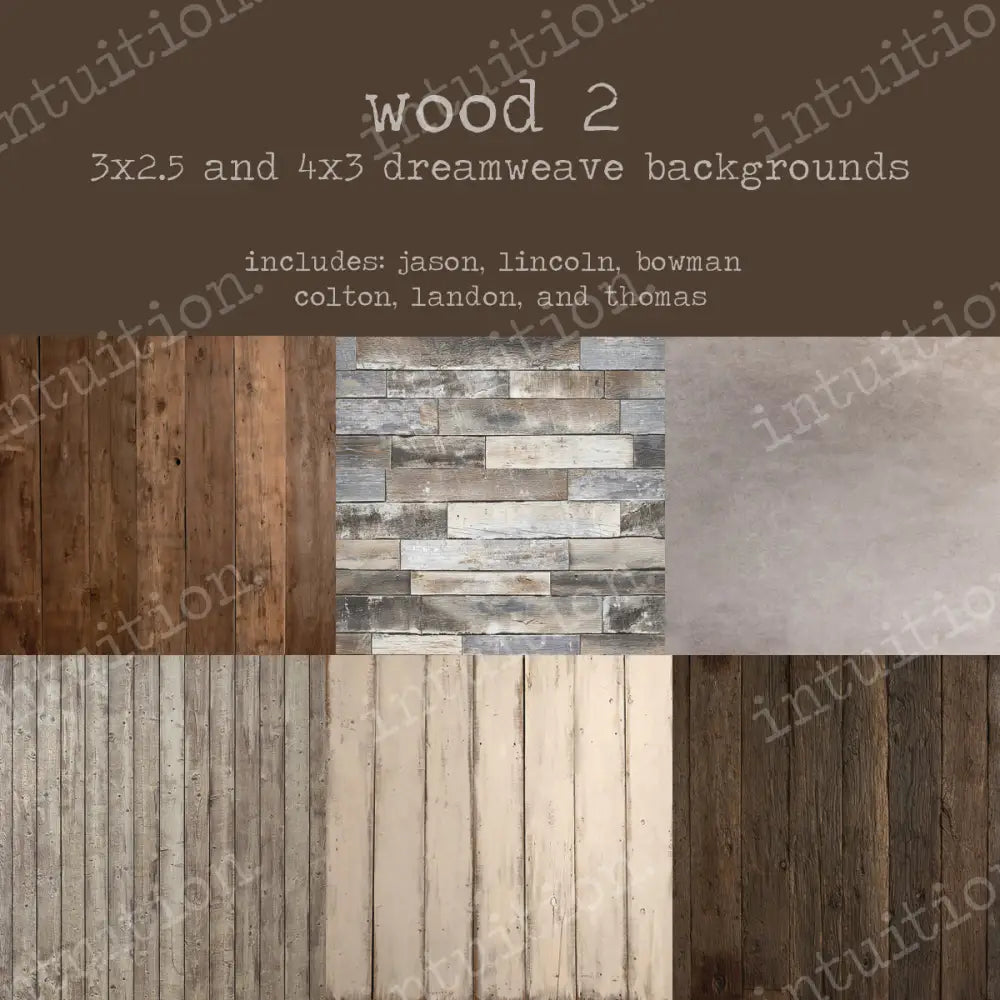 To-Go Pack - Wood 2 3X2.5 Backdrop