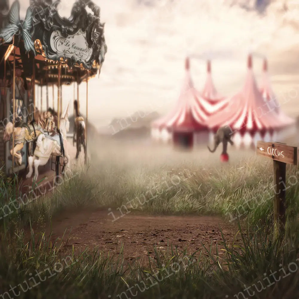 Vintage Circus Horizontal / Poly 60X44 Backdrop