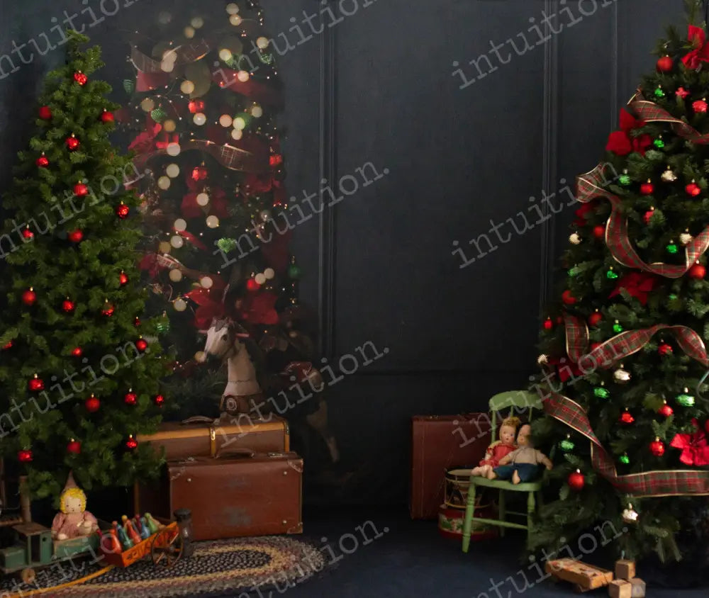 Vintage Holiday Horizontal / Poly 60X44 Backdrop